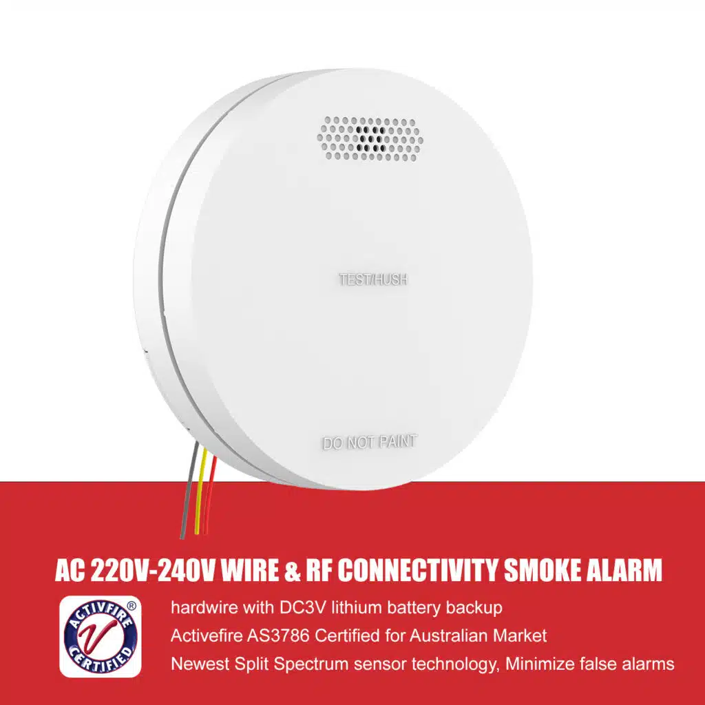 Alarme de fumaça fotoelétrico com fio (venda por atacado) CFS SM22