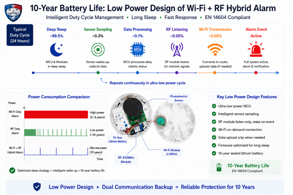 WIFI & RF Interlinked 10 Years Smoke Alarm Manufacturer CFS