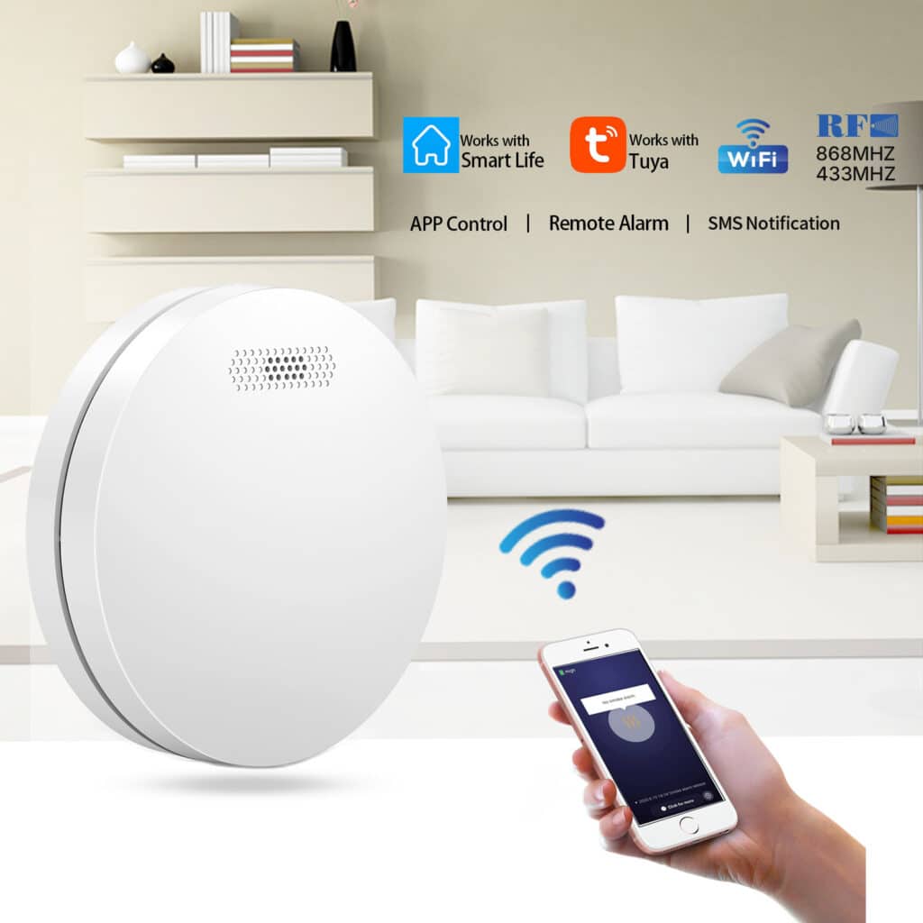 WIFI & Wireless Interlinked Photoelectric Smoke Alarm Manufacturer CFS SM11RW