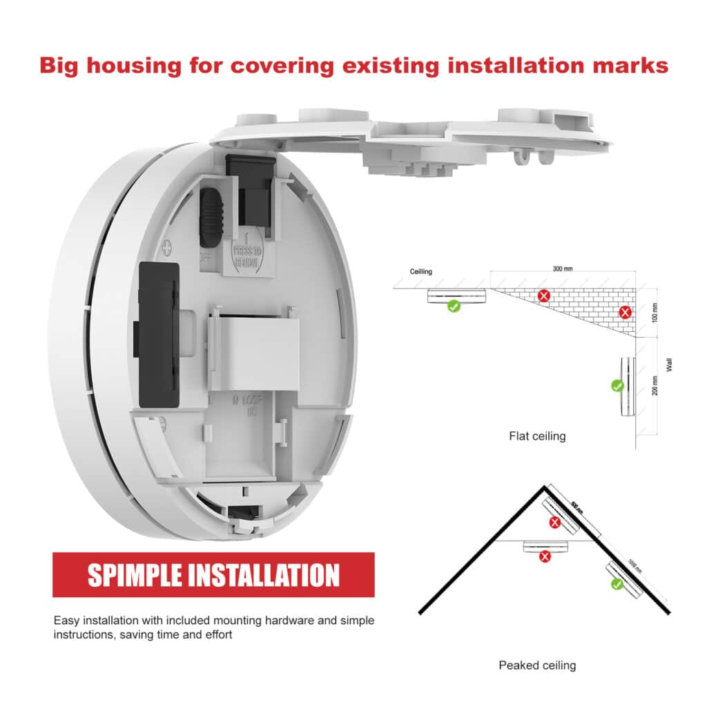 AS 3786 Hardwire Photoelectric Smoke Alarm factory CFS SM22
