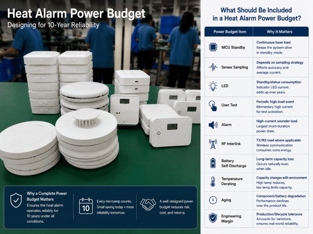 CFS 10-Year Heat Alarm Power Budget