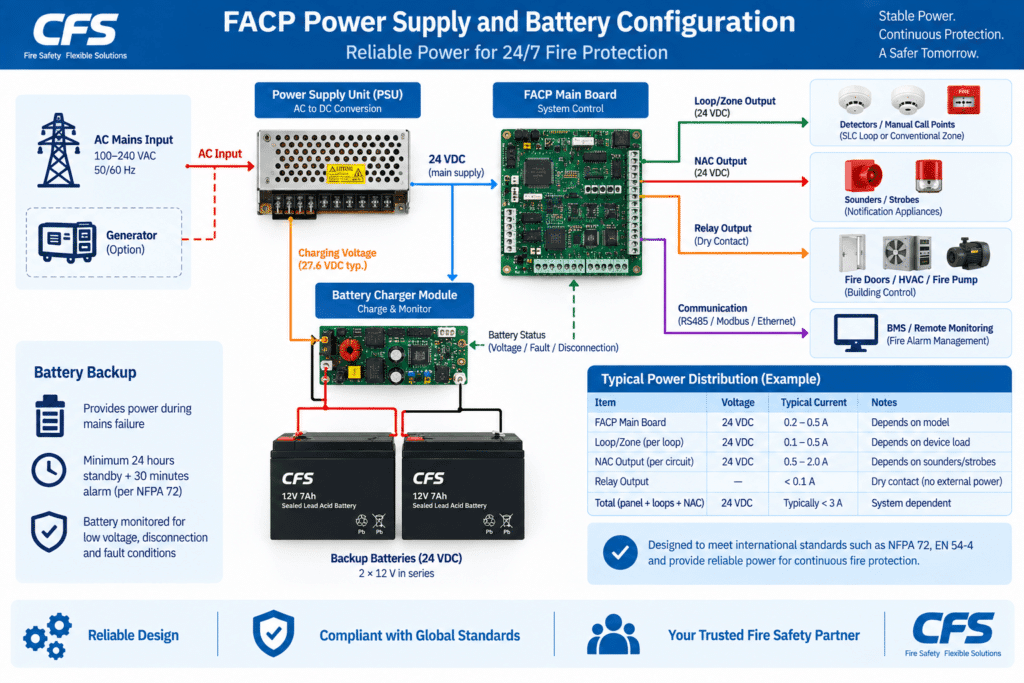 FACP Power and Battery Capacity Configuration