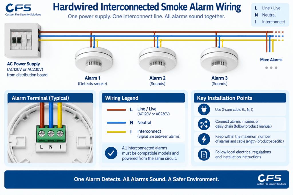 Hardwired Interconected Smoke Alarm Wiring