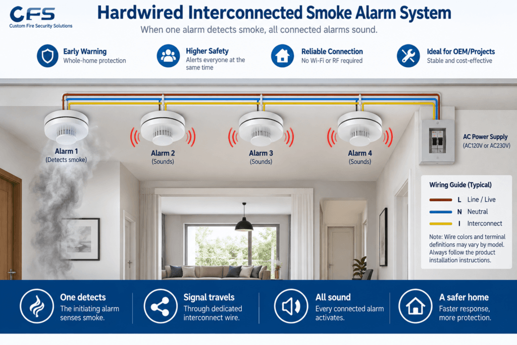 Hardwired Interconected Smoke Alarm system