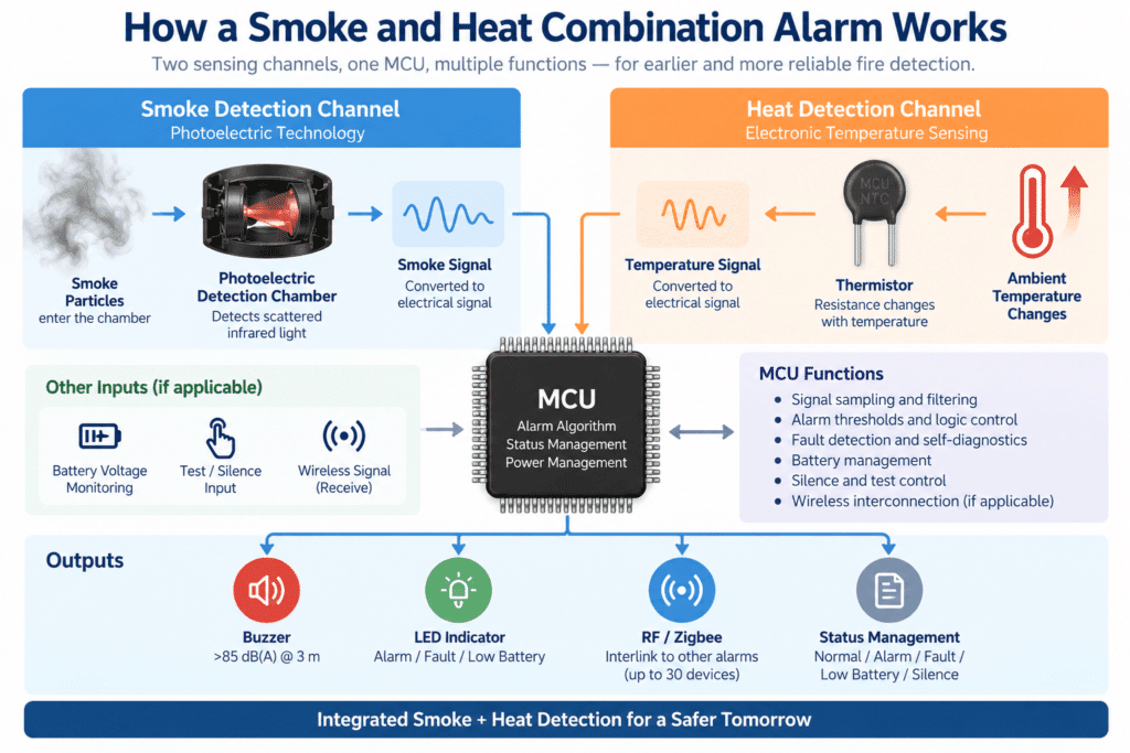 How Does a Smoke and Heat Combination Alarm Work