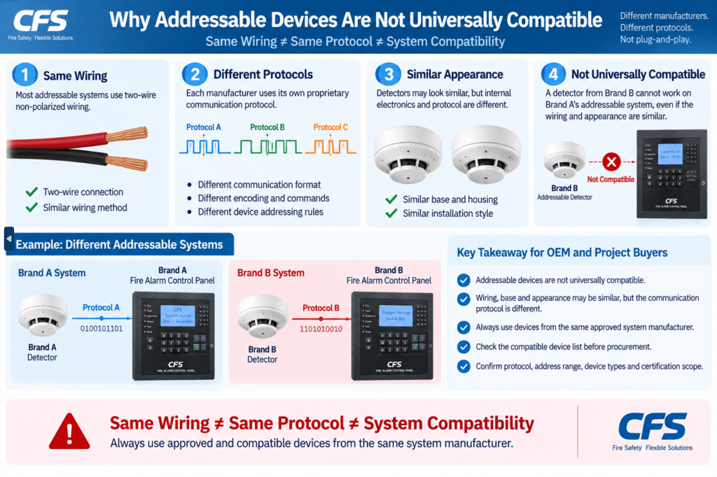 Every Addressable Detector Can't Work With Every Fire Alarm Panel